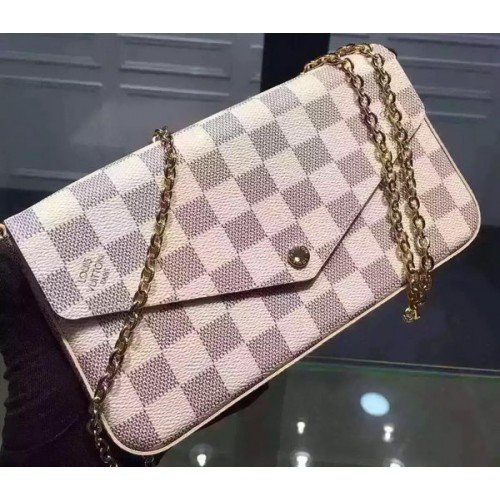 Louis Vuitton Damier Azur Canvas FELICIE CHAIN WALLET N61276