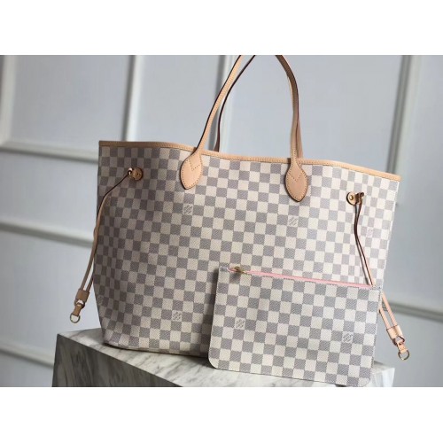 Louis Vuitton Damier Azur Original Lederbolso NEVERFULL GM N41604 Pink