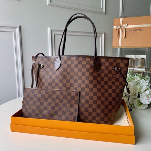 Louis Vuitton Damier Ebene Leinwand Neverfull M41358 Rot