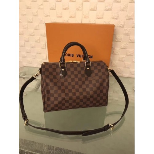 Louis Vuitton Damier Ebene Speedy 30 mit Schultergurt N41183