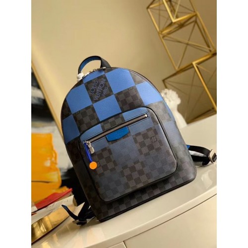 Louis Vuitton Damier Graphit Canvas Original Lederrucksack N40402 Blau
