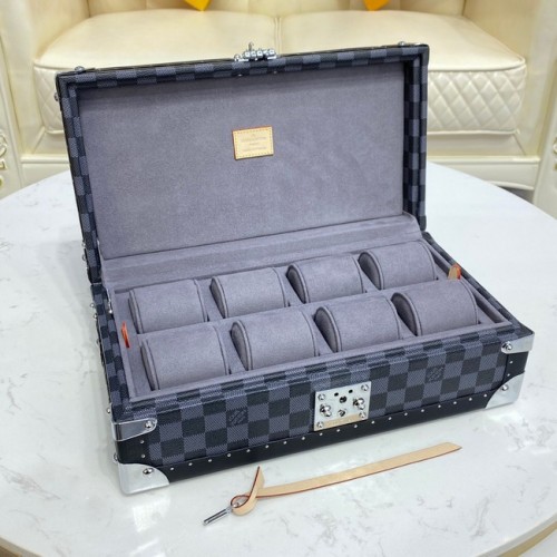 Louis Vuitton Damier Graphite Canvas 8 UHRENGEHÄUSE M47641 grau
