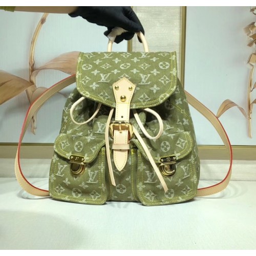 Louis Vuitton Denim Rucksack M44460 grün