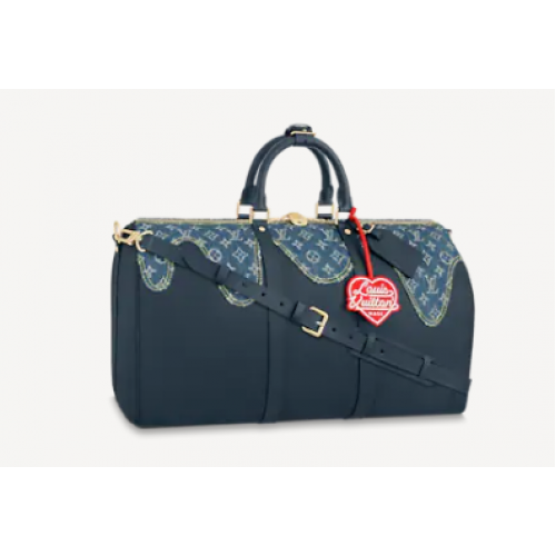 Louis Vuitton KEEPALL BANDOULIERE 50 M45975 blau