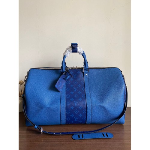 Louis Vuitton KEEPALL BANDOULIERE 50 M53766 Blau