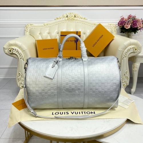 Louis Vuitton KEEPALL BANDOULIERE 55 M58041 Silber