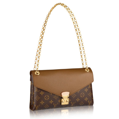 Louis Vuitton M41203 Monogram Canvas Pallas Kette Braun