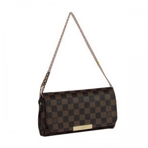 Louis Vuitton N41276 Damier Ebene Canvas Favorit PM Umhängetasche
