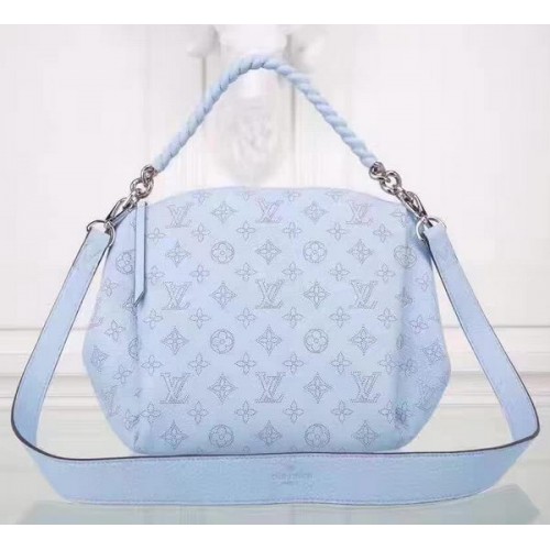 Louis Vuitton Mahina Leder BABYLONE CHAIN BB Tasche M51223 Blau