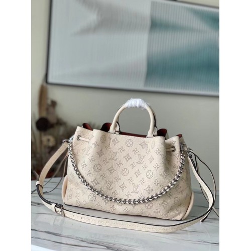Louis Vuitton Mahina Leder Bella Tragetasche M59203 Beige