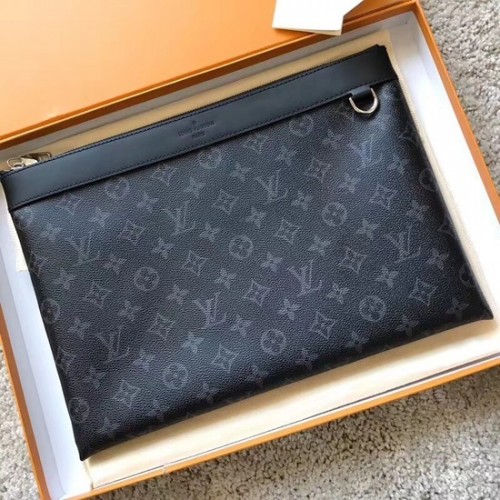 Louis Vuitton Monogram Canvas Clutch Bag POCHETTE APOLLO 61692 schwarz
