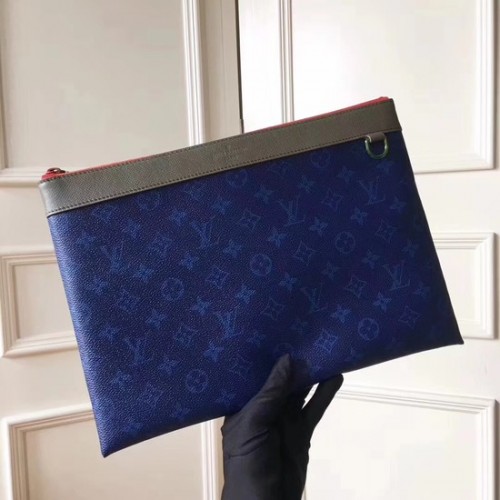 Louis Vuitton Monogram Canvas Clutch Bag POCHETTE APOLLO 61692 blau