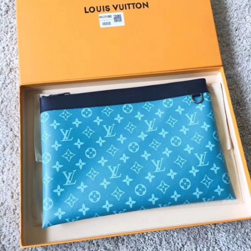 Louis Vuitton Monogram Canvas Clutch Bag POCHETTE APOLLO 61692 himmelblau