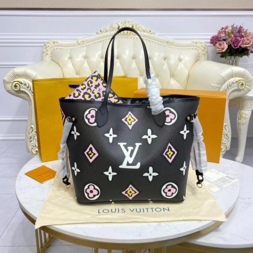 Louis Vuitton Monogram Canvas Neverfull MM M45818 Schwarz