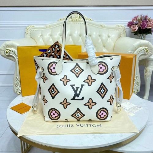 Louis Vuitton Monogram Canvas Neverfull MM M45818 Weiß