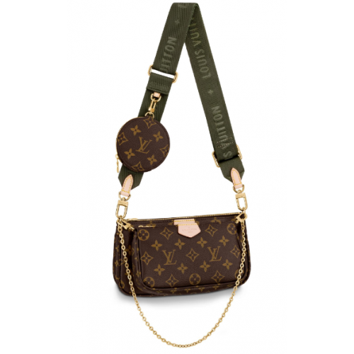 Louis Vuitton Monogram Canvas Original Leder M44823 Schwarzgrün