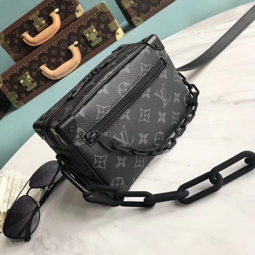 Louis Vuitton Monogram Canvas Original Leder Mini Soft Trunk M44480 Schwarz