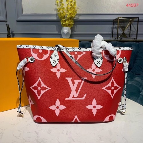 Louis Vuitton Monogram Canvas Original Leder NEVERFULL MM M44567 Rot
