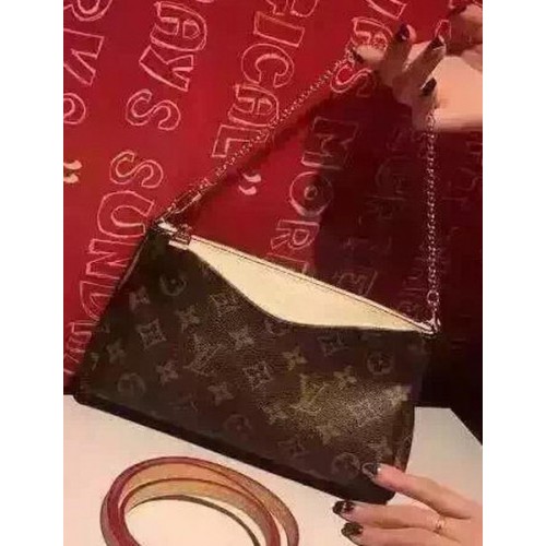 Louis Vuitton Monogram Canvas PALLAS CLUTCHES M41638 Hellrosa
