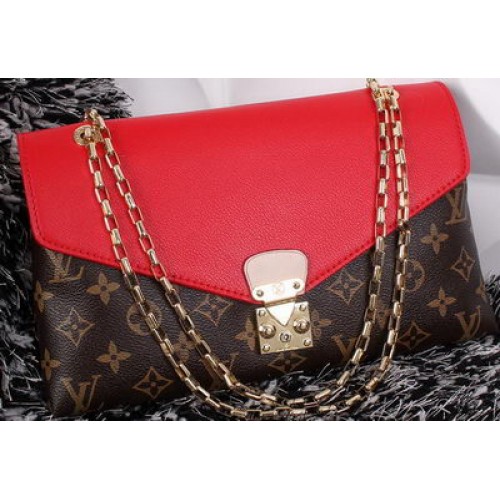 Louis Vuitton Monogram Canvas Pallas Chain Aurore Tasche M41200 Rot