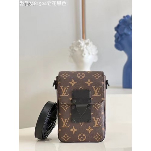 Louis Vuitton Monogram Canvas S-LOCK VERTIKALE TRAGBARE GELDBÖRSE M81524 Schwarz