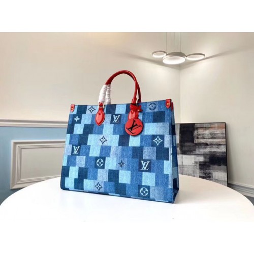 Louis Vuitton Monogram Damier Onthego Tasche M44992 Blau