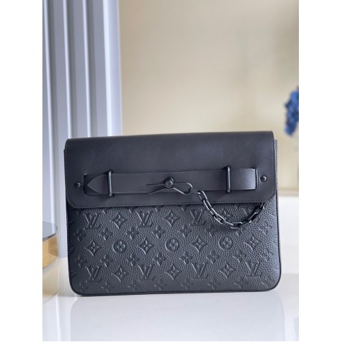 Louis Vuitton Monogram Eclipse POCHETTE Steamer M80140 Schwarz