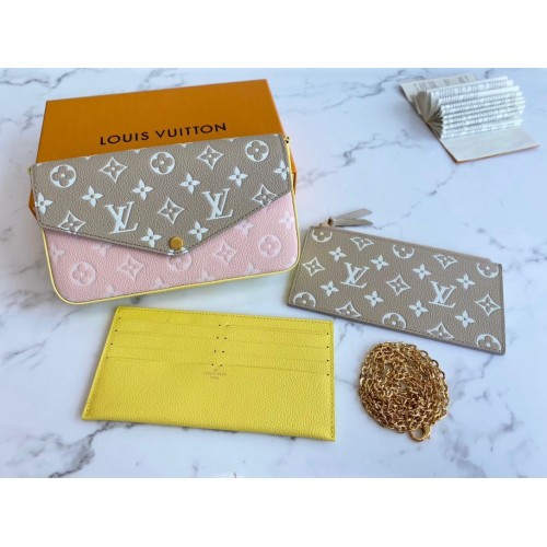 Louis Vuitton Monogramm Empreinte Multi Pochette Felicie M81359 Pink