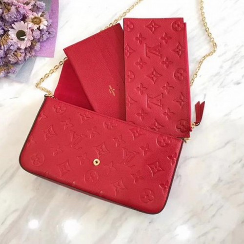 Louis Vuitton Monogram Empreinte POCHETTE Felicia M64064 Rot