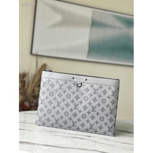 Louis Vuitton Monogram Empreinte POCHETTE VOYAGE M81385 grau