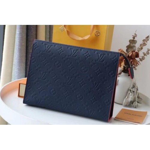Louis Vuitton Monogram Empreinte POCHETTE VOYAGE MM M41058 Marineblau