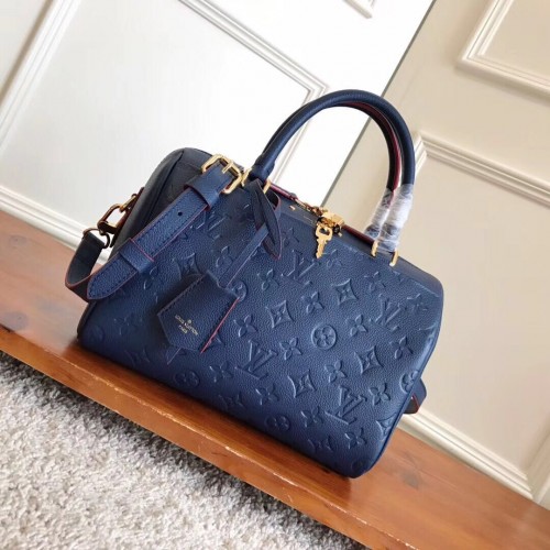 Louis Vuitton Monogram Empreinte SPEEDY Tasche 42404 Blau