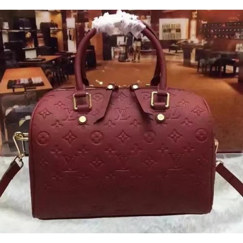 Louis Vuitton Monogram Empreinte Speedy 30 Tasche M40762 Burgund