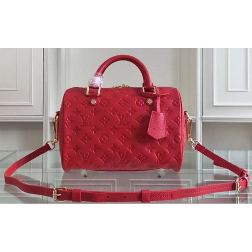 Louis Vuitton Monogram Empreinte Speedy Bandouliere 25 M91337 Rot