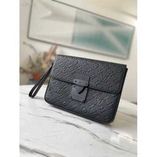 Louis Vuitton Monogram Empreinte Clutch mit Reißverschluss M80560 schwarz
