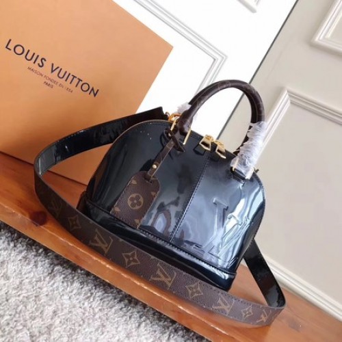 Louis Vuitton Monogramm Vernis ALMA BB M54704 Schwarz