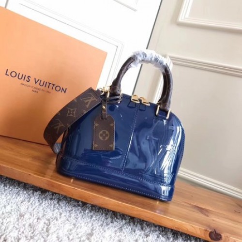 Louis Vuitton Monogramm Vernis ALMA BB M54704 Blau