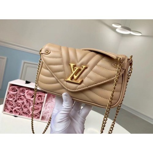 Louis Vuitton NEW WAVE Kettentasche M63956 apricot