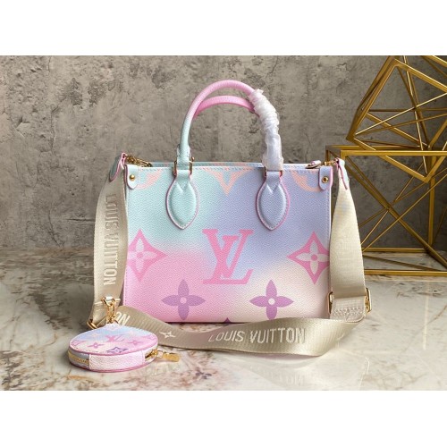 Louis Vuitton ONTHEGO Dip Dye Pastel Small M59856 Rosa&Blau