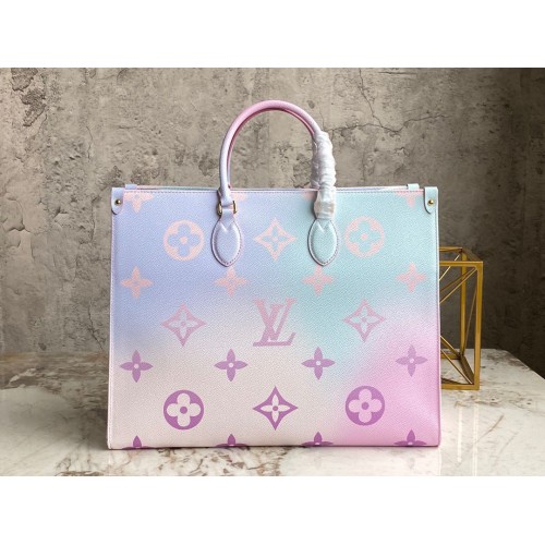Louis Vuitton ONTHEGO GM Dip Dye Pastell M46076 Pink&Blau