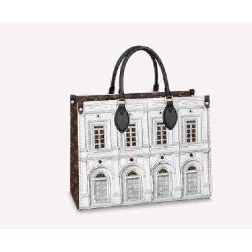 Louis Vuitton ONTHEGO MM M59264 Schwarz und Weiß