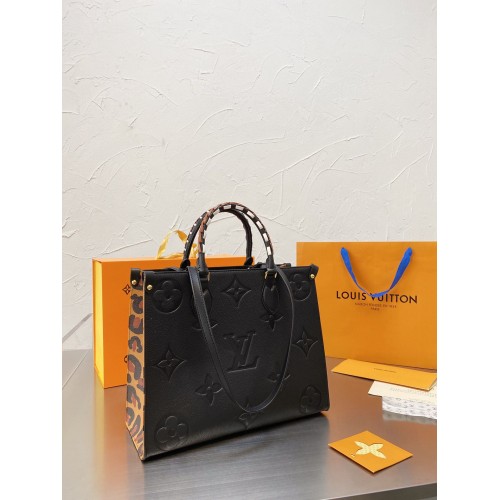 Louis Vuitton ONTHEGO Monogramm MM M45889 Leopard Schwarz