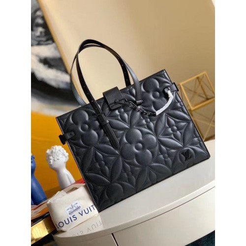 Louis Vuitton ONTHEGO Original Ledertasche M60725 Schwarz