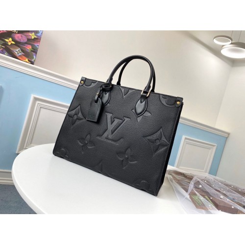 Louis Vuitton ONTHEGO Original Leder Mittelgroße Tasche M45040 Schwarz