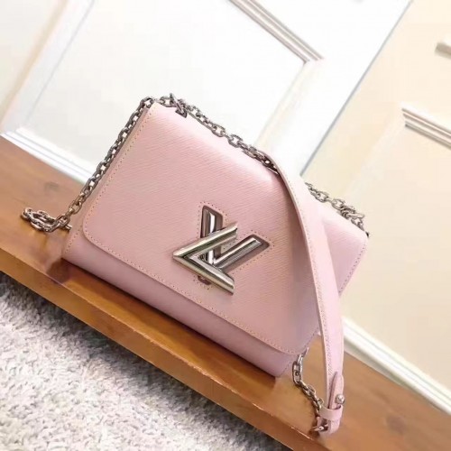 Louis Vuitton Original Epi Leder Twist MM M50380 Rosa