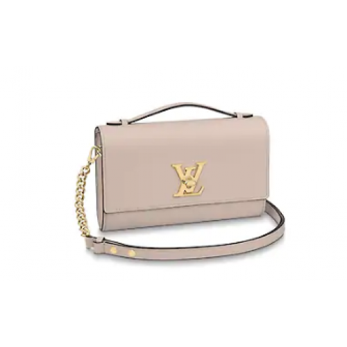 Louis Vuitton Original Grain Kalbsleder LOCKME CLUTCH M56087 Taupe