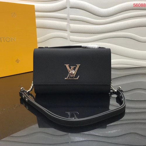 Louis Vuitton Original Grain Kalbsleder LOCKME CLUTCH M56087 schwarz