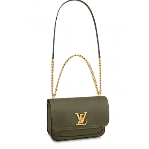 Louis Vuitton Original Lockme Kette kleine Handtasche M57067 Khakigrün