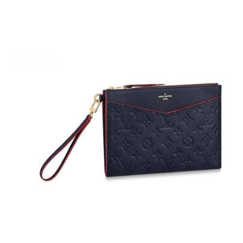 Louis Vuitton Original Monogram Empreinte Clutch MELANIE M68705 Marineblau