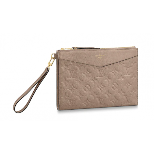 Louis Vuitton Original Monogram Empreinte Clutch MELANIE M68705 grau